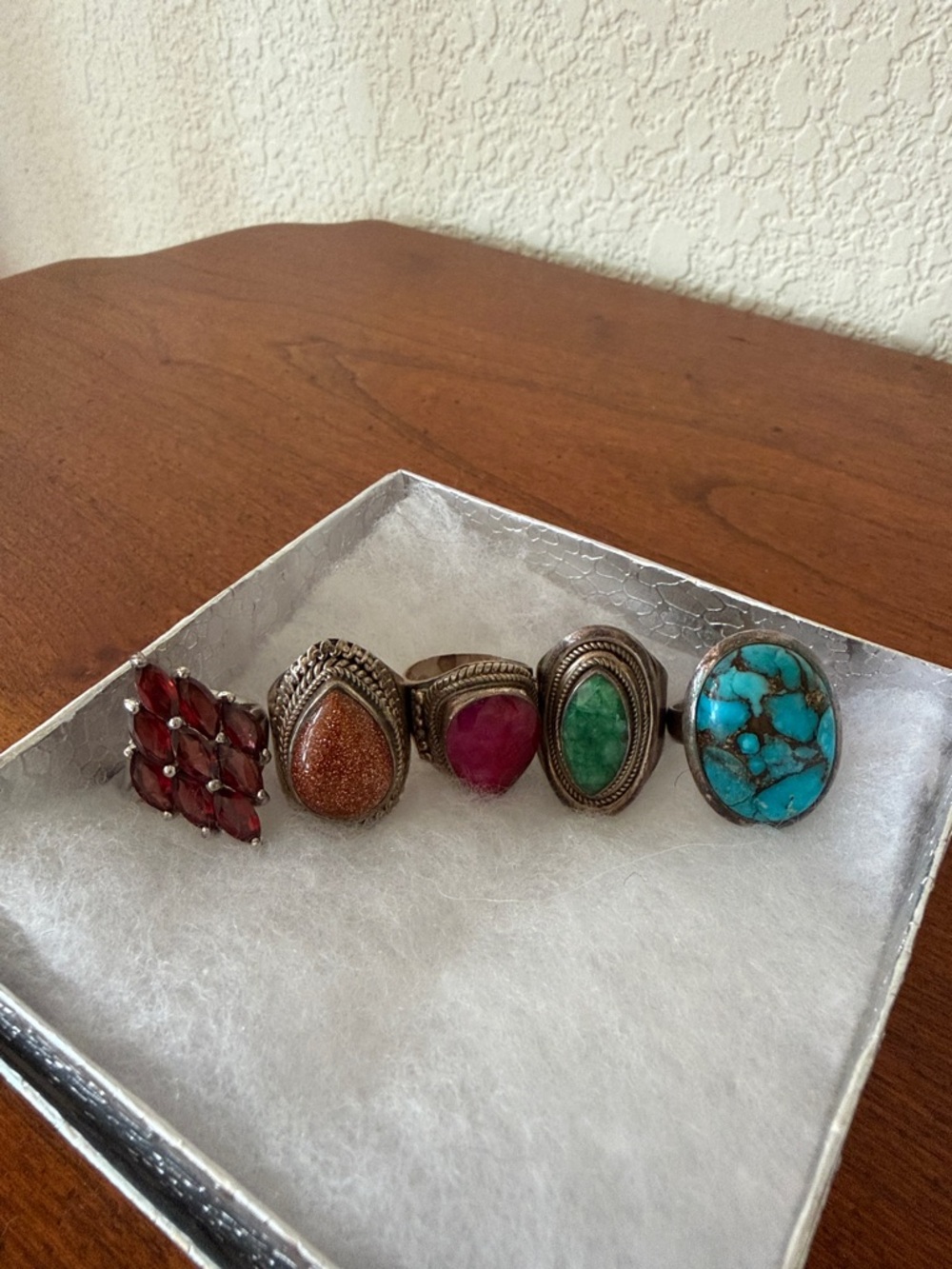 Sterling Silver Gemstone Ring Collection